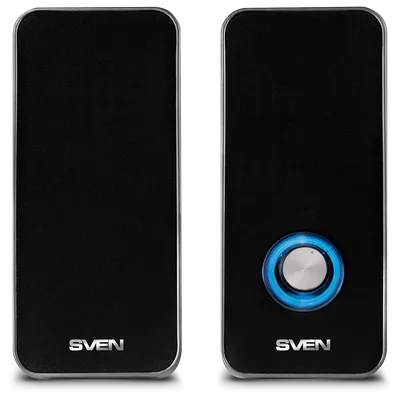 Акустическая система SVEN SV-014643, 2.0, 2×3 Вт, USB, черный