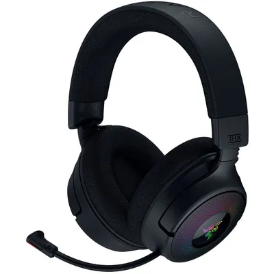 RZ04-05170100-R3M1 - Гарнитура, Razer, Kraken V4, RZ04-05170100-R3M1, Игровая гарнитура, Микрофон выдвижной сверхширокополосный, Динамики 40 мм, 12–28 000 Гц, 98 дБ, Беспроводные, Чёрный