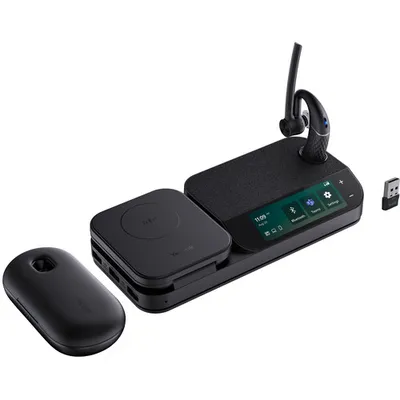 BH71 Workstation Pro, Беспроводная Bluetooth, Шумоподав,Зарядка Qi,Дисплей 3'',USB-хаб,зарядный кейс