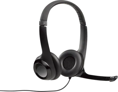 Наушники Logitech - H390, Стерео, USB, проводной, 20 Гц - 20 кГц, 100 Гц - 10 кГц, цвет чёрный, 981-000406