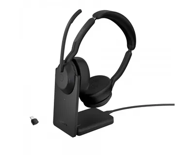 25599-999-899 - Гарнитура, Jabra, 25599-999-899, Jabra Evolve2 55, Link380с MS Stereo, Беспроводная, Bluetooth 5.2, защита органов слуха : Jabra SafeTone™ 2.0, PeakStop 105, -5°C to + 45°C, Спящий режим