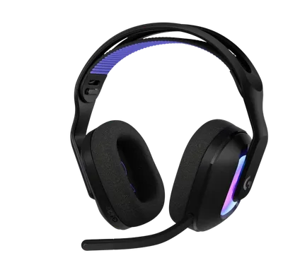 Гарнитура Logitech G522 Lightspeed чёрный, беспроводная + проводная, Bluetooth 5.3/USB, радиус 30 м, подсветка, съёмный микрофон
