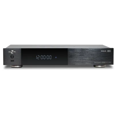 Медиаплеер/ Hi-FI Mediaplayer Dune HD Max 8K: 8K/60 Hz/Dolby Vision/HDR10+/HDR, CPU Amlogic S9284-K/J, RAM 8 Gb, Flash 64 Gb, 3xUSB3.0,  1xUSB2.0, HDD SATA 3.5", LAN 1000Mb/s, WiFi 802.11ax, BT 5.2, HDMI 2.1a, S/PDIF, Audio Out RCA, HiFi Coaxial SPDIF, I2S-E, USB 3.0 Low Noise Audio Out, Linear PSU, BT+Voice Remote Control, Android  11