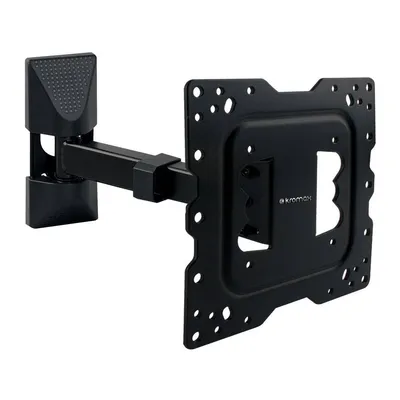Кронштейн Kromax DIX-17 BLACK (для LED/LCD телевизоров 22"-55", max 30 кг, настенный, 4 ст свободы, наклон ±15°, поворот 180°, от стены 63-300 мм, max VESA 400x400 мм, вращение экрана ±5°, съемная монтажная пластина, кабель-канал, 5 шт/уп.)