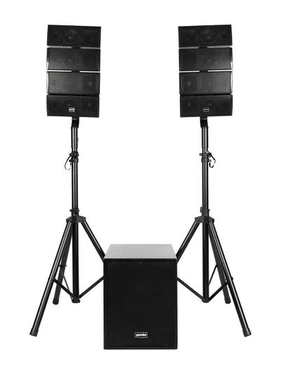 Акустика Gemini LRX-448, 8 сателлитов, 12" сабвуфер, 600Вт, Bluetooth