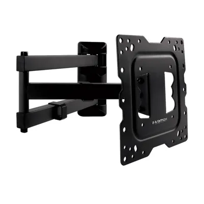 Кронштейн Kromax DIX-18 BLACK(для LED/LCD телевизоров 22"-55", max 40 кг, настенный, 5 ст свободы, наклон ±15°, поворот 180°, от стены 66-605 мм, max VESA 400x400 мм, вращение экрана ±5°, съемная монтажная пластина, кабель-канал, 4 шт/уп.)