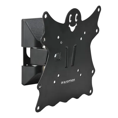 Kromax CASPER-202 black, Кр. стал. наст. для TV 20"-43", max 30 кг, 3 ст св., нак. +5°-15°, пов. 90°, от ст. 57-110 мм, max VESA 200x200 мм.