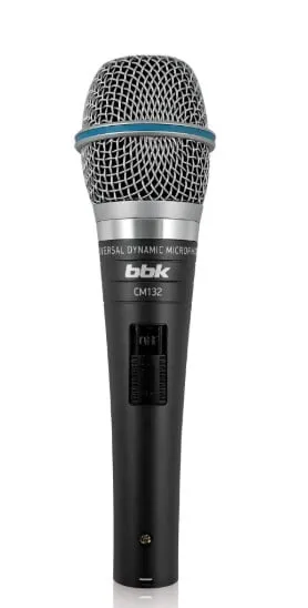 Микрофон BBK CM132, проводной, 5 м, темно-серый