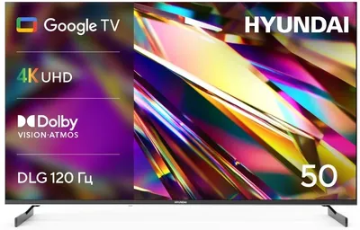 Телевизор LED Hyundai H-LED50BU7011, 50", 4K Ultra HD, Smart TV, Google TV
