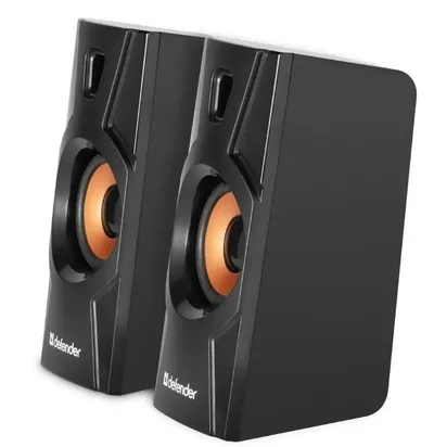 <079693> Акустическая система Defender Aurora S8 (2x4W, проводной пульт ДУ, питание от USB) черный [65408]