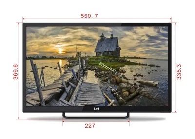 23.8"    LED ЖК телевизор Leff 24H240T  (1920x1080,  HDMI,  USB, DVB-T2)