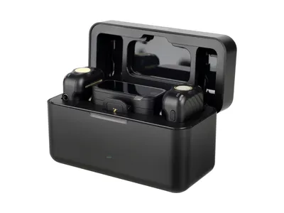 Радиосистема микрофонная Icon [AirMic Pro Black] 2 передатчика с микрофонами, 1/8" TS входы для петличек, приемник с дисплеем, 1/8" TRS выход для камеры, 1/8" TRS вход для наушников, кейс для зарядки и хранения, рабочая частота 2,4 ГГц дальность 250 м
