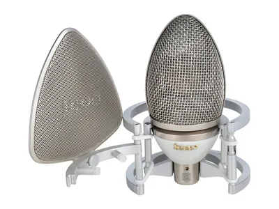 Микрофон конденсаторный Icon [Cocoon] студийный, диаграмма направленности Cardioid, частотный диапазон 20-20000 Гц, чувствительность 21 мВ/Па, сопротивление 50 Ом, SPL 138 дБ, S/N 85 дБ, питание + 48 В, эластичный подвес, кейс, цвет серебристый