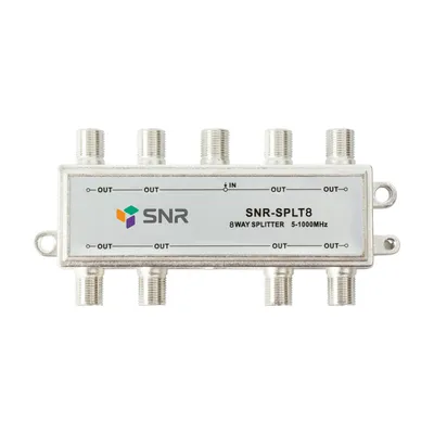 Разветвитель TV-IN-8/TV-OUT, серебристый SNR (SNR-SPLT8)