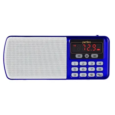 Perfeo радиоприемник цифровой ЕГЕРЬ FM+ 70-108МГц/ MP3/ питание USB или BL5C/ цвет синий (i120-BL) [PF_5027]