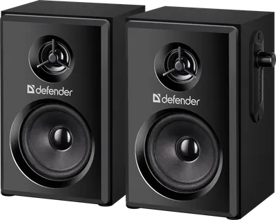 <103339> Акустическая система Defender SPK-270 (2х5W, деревянный корпус. питание от USB) черный [65270]